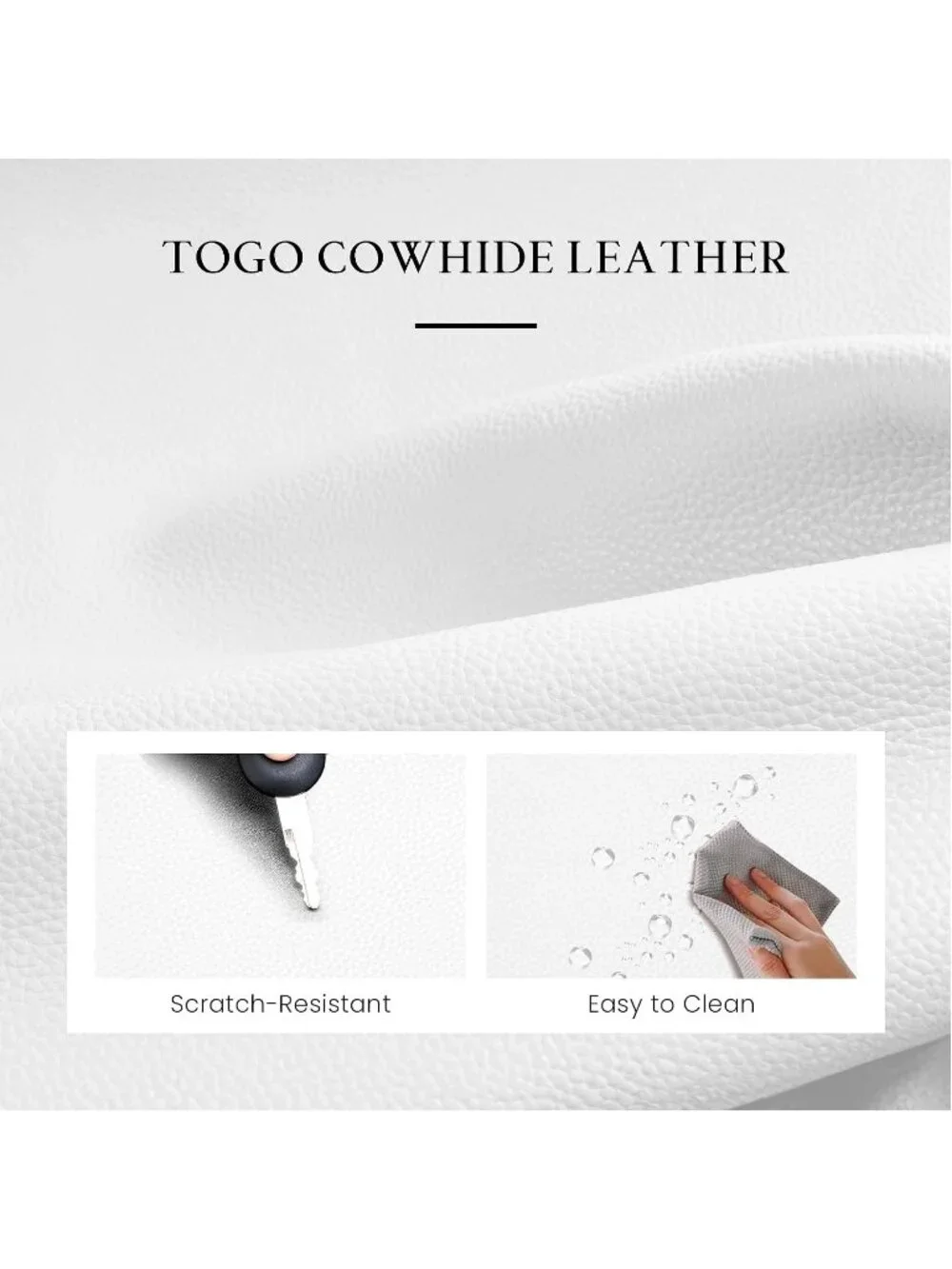 Women's White Genuine Leather Fashion Anti Theft Trendy Purse with RFID Handbag